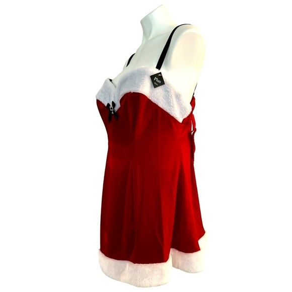 CINEMA ETOILE Red Velvet & Sherpa Santa Babydoll Size 2X NEW Christmas Santa - Picture 2 of 8